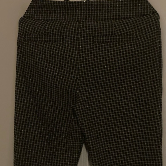 Kim Rogers black and white plaid styled pants with a touch of metallic. - Picture 5 of 7